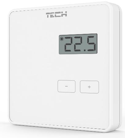 STEROWNIK REGULATOR TERMOSTAT POKOJOWY BEZPRZEWODOWY DWUSTANOWY TECH R-8 b