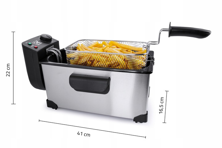 FRYTKOWNICA FRYTOWNICA POJEMNA 3,0L MOC 2200 INOX