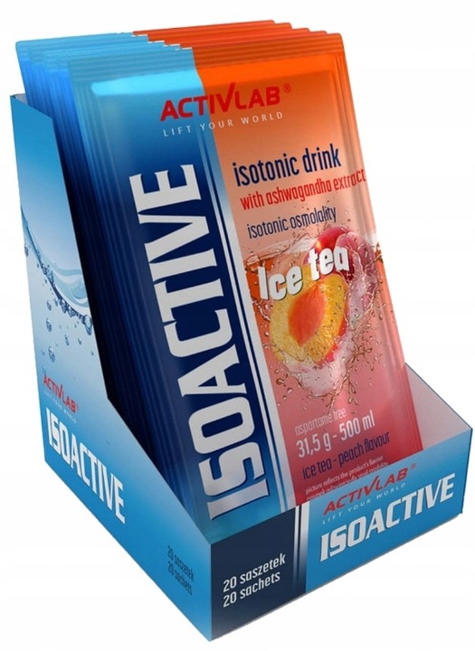 ACTIVLAB ISO ACTIVE 20x 31,5g NAPÓJ IZOTONIK PEACH x4