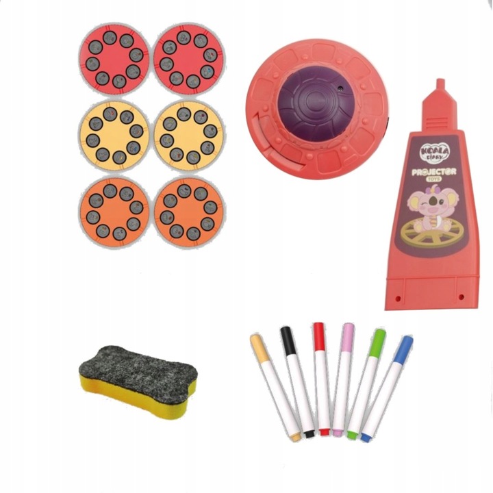 PROJEKTOR DO NAUKI RYSOWANIA RZUTNIK DLA DZIECI + 48 SLAJDÓW MAZAKI PREZENT
