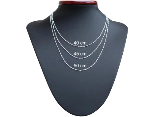 ŁAŃCUSZEK SREBRNY 925 SINGAPUR 025 - DŁUGOŚĆ 40cm
