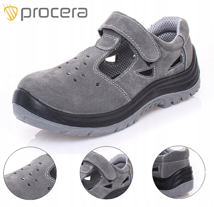 SANDAŁY ROBOCZE S1 SRC SKÓRA PODNOSEK MĘSKIE 42