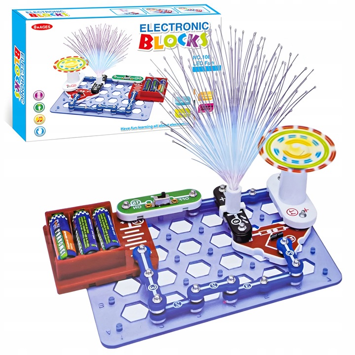 ZESTAW EDUKACYJNY MAŁY ELEKTRONIK EKSPERYMENTALNY ELEKTRYK NAUKA I ZABAWA