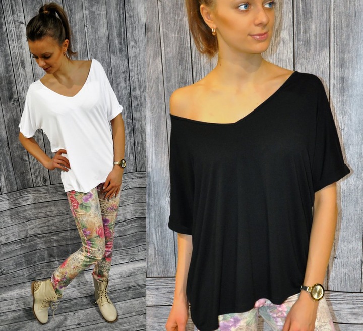 MIKOS*NOWOSĆ BLUZKA OVERSIZE, KIMONO Z DEKOLTEM SM