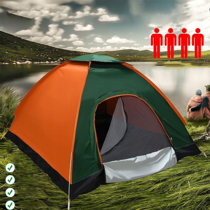 NAMIOT SAMOROZKŁADAJĄCY AUTOMATYCZNY TURYSTYCZNY 4 OSOBOWY KEMPINGOWY 2X2m