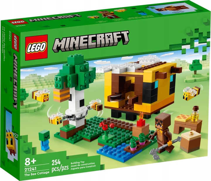 LEGO MINECRAFT KLOCKI 21241 PSZCZOŁY UL PASIEKA + TORBA PREZENTOWA LEGO