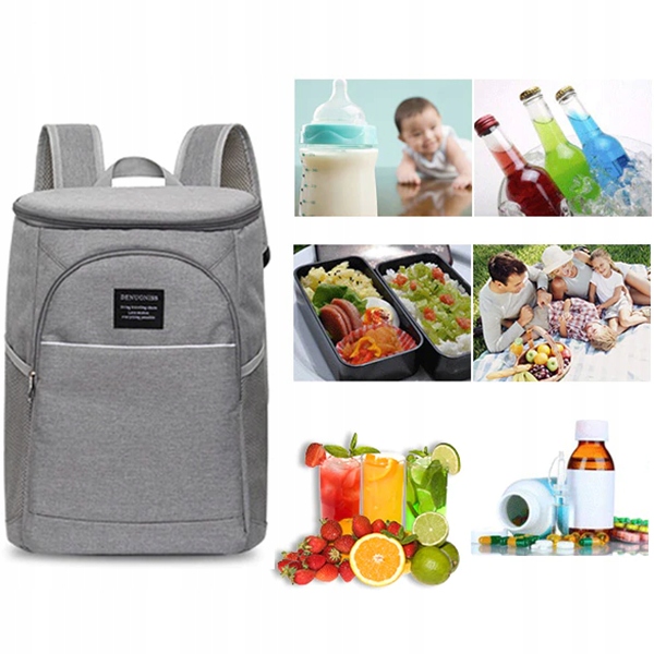 PLECAK TERMICZNY TERMOIZOLACYJNY TURYSTYCZNY TORBA PODRÓŻNA LODÓWKA PLAŻOWA