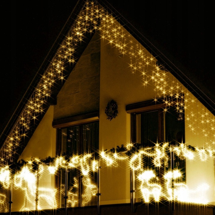 SOPLE FLASH 500 LED ZEWNĘTRZNE BIAŁE CIEPŁE CHOINKOWE lampki z Flashem