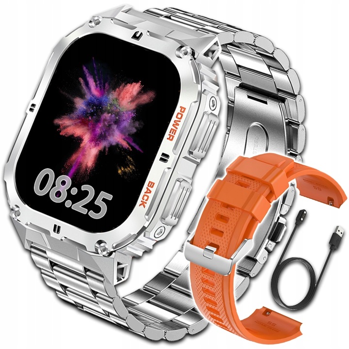 SMARTWATCH ZEGAREK MĘSKI MENU POLSKIE SPORT PULS ROZMOWY SMART WATCH AMOLED