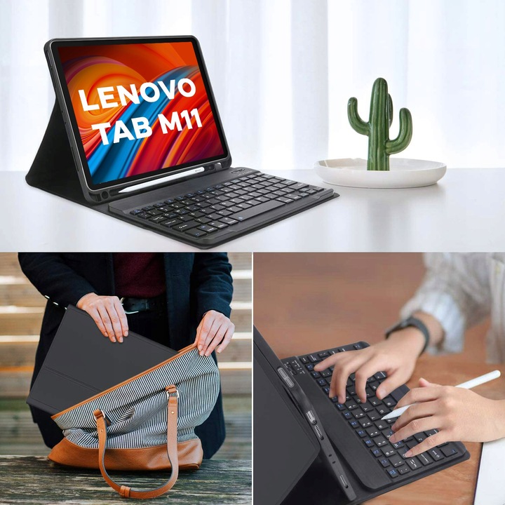 ETUI I KLAWIATURA BLUETOOTH DO LENOVO TAB M11 11" TB330FU TB330XU CZARNY