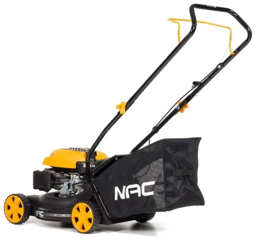 Kosiarka SPALINOWA NAC 41 cm 1,3 kW BEZ NAPĘDU Kosz 40 litrów LEKKA 2w1