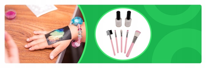 Zestaw do Robienia Tatuaży Brokatowych Szablony Tatuaże Brokatowe Duży DIY