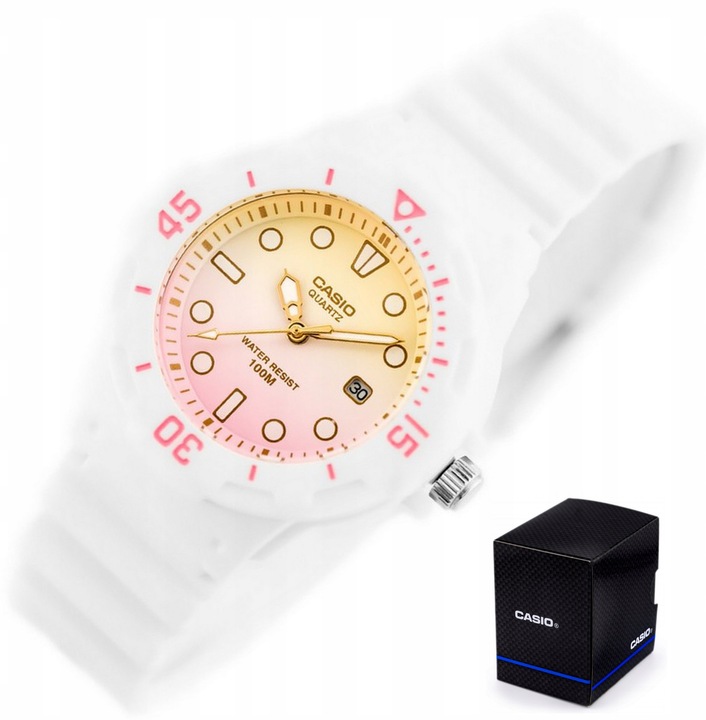 Zegarek CASIO dla dziewczynki PREZENT DZIECIĘCY +BOX +TOREBKA +GRAWER