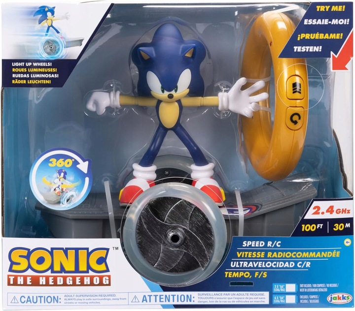 JAKKS ZESTAW SONIC THE HEDGEHOG FIGURKA NA ZDALNIE STEROWANYM POJEŹDZIE