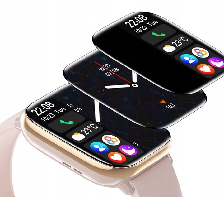 Zestaw damski SMARTWATCH Rubicon z bransoletką ROZMOWY SMS ALWAYS DISPLAY