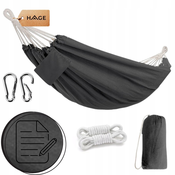 HAMAK OGRODOWY TURYSTYCZNY BOHO MOCNY DWUOSOBOWY 150x275cm 240kg + TORBA