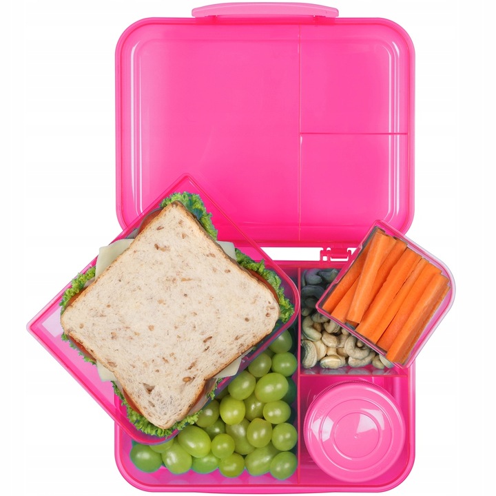 LUNCH BOX ŚNIADANIÓWKA SISTEMA POJEMNIK BOX BENTO 1650ml Z PRZEGRÓDKAMI SOS