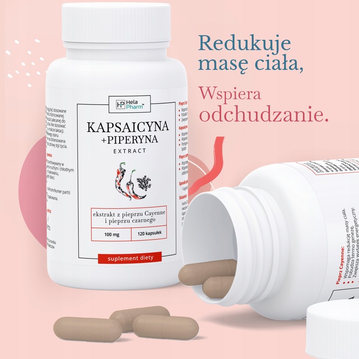 Kapsaicyna+Piperyna EXTRACT ODCHUDZANIE 120 kaps