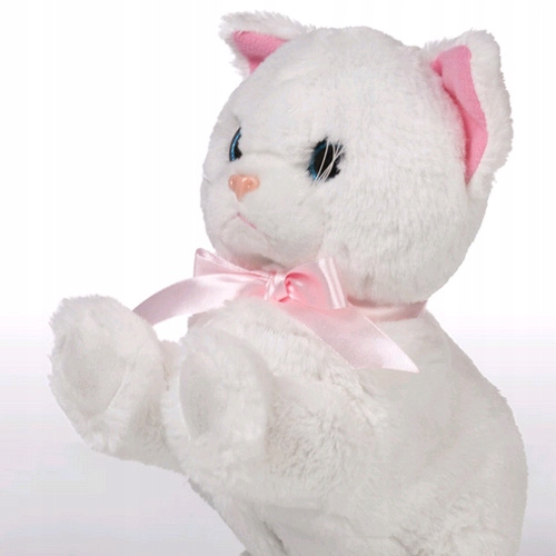 Interaktywny kotek reaguje na dźwięk i dotyk 6 funkcji miauczy siada śpiewa