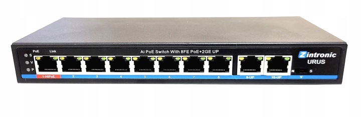 Switch POE 8xPOE 2xUplink GIGABIT 120W URUS