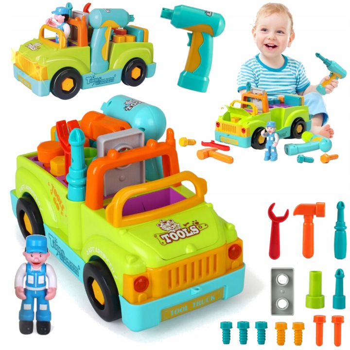 AUTO DO ROZKRĘCANIA WIERTARKA SAMOCHÓD MECHANIKA WARSZTAT JEŻDZI