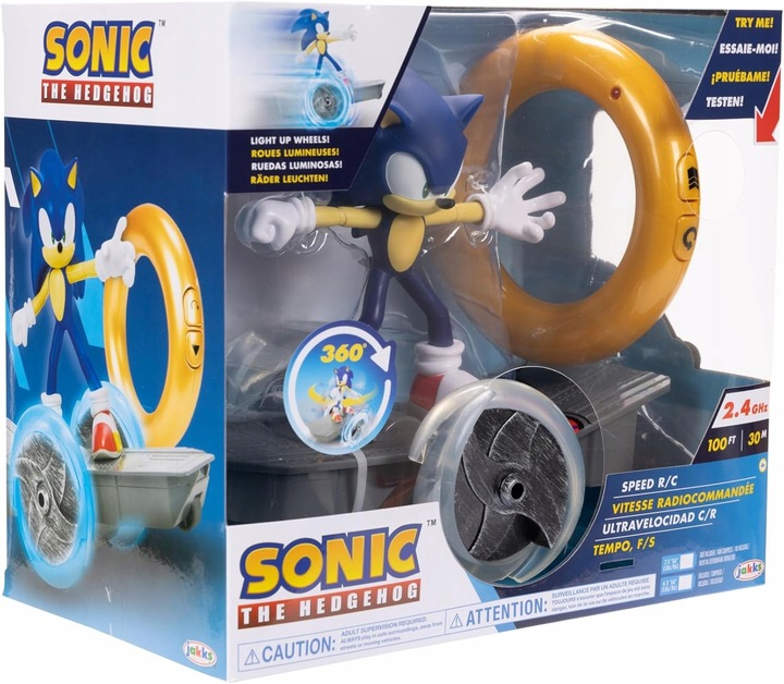 JAKKS ZESTAW SONIC THE HEDGEHOG FIGURKA NA ZDALNIE STEROWANYM POJEŹDZIE