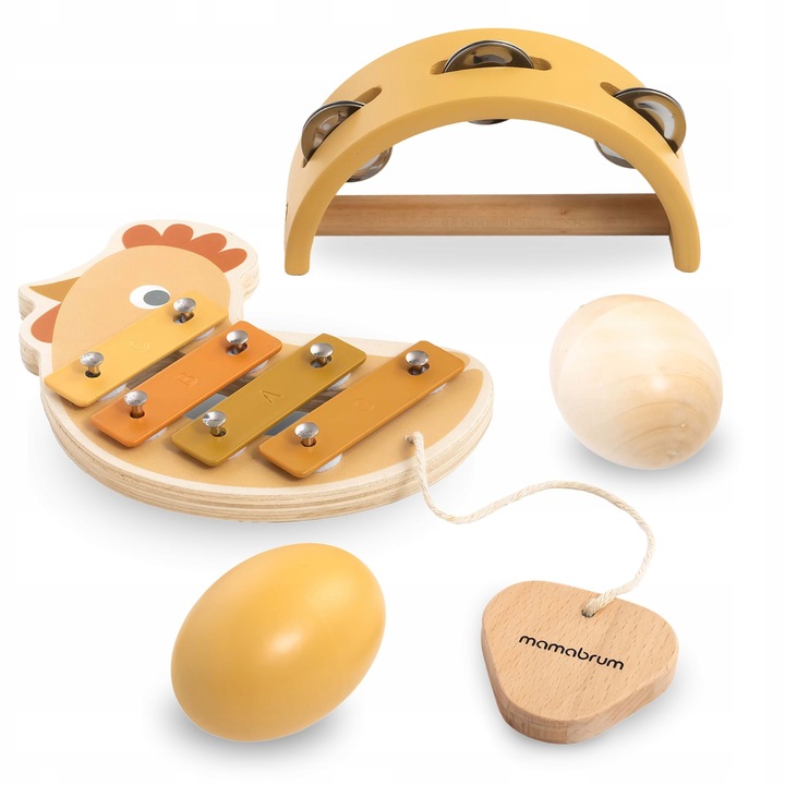 Zestaw Instrumentów Dla Dzieci Motyw Kury Nowoczesny Kolorowy Design