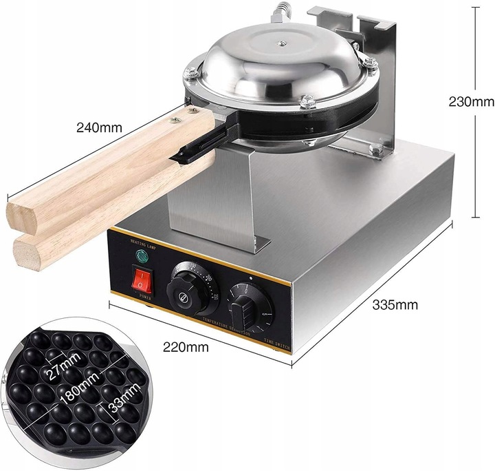 Gofrownica bąbelkowa profesjonalna BUBBLE WAFFLE