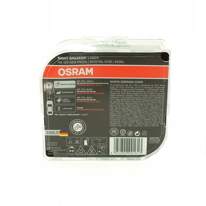 OSRAM Żarówki H3 Night Breaker Laser +150%