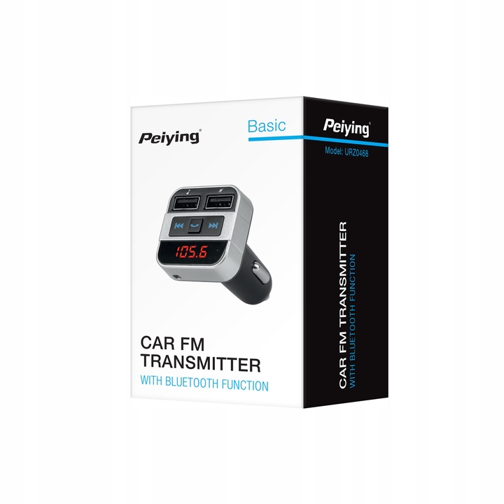 Transmiter FM Peiying BT 2xUSB ładowarka Bluetooth 12 - 24 V AUX