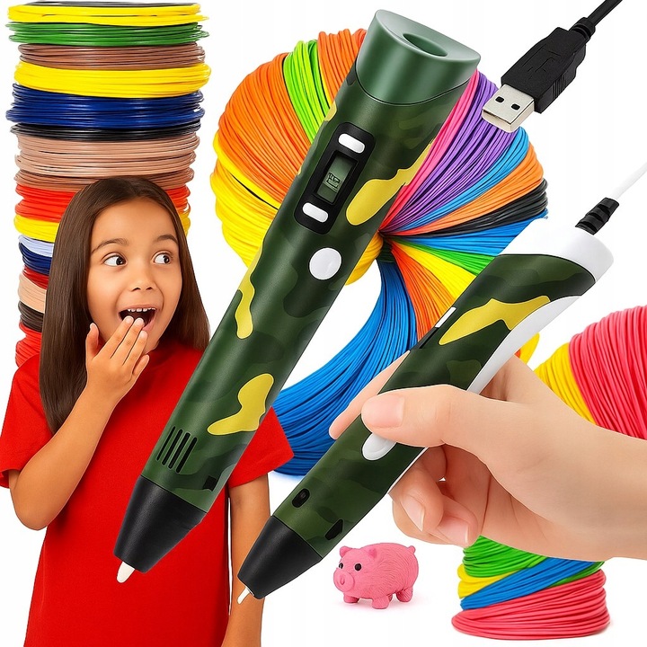 Długopis Drukarka 3D Dla Dzieci Zestaw 9 Metrów Magiczny Długopis Moro