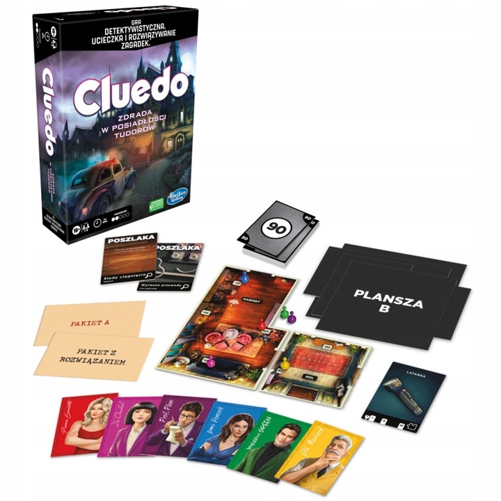 GRA PLANSZOWA RODZINNA IMPREZOWA CLUEDO ZDRADA W POSIADŁOŚCI TUDORÓW HASBRO