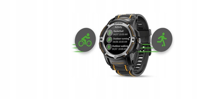 HAMMER Watch Plus AMOLED, GPS, Smartwatch Sportowy