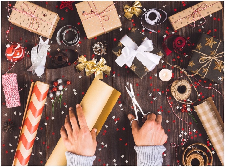 10x PUDEŁKO PREZENTOWE OPAKOWANIE ŚWIĄTECZNE 200x200x85 mm CHOINKI Zestaw