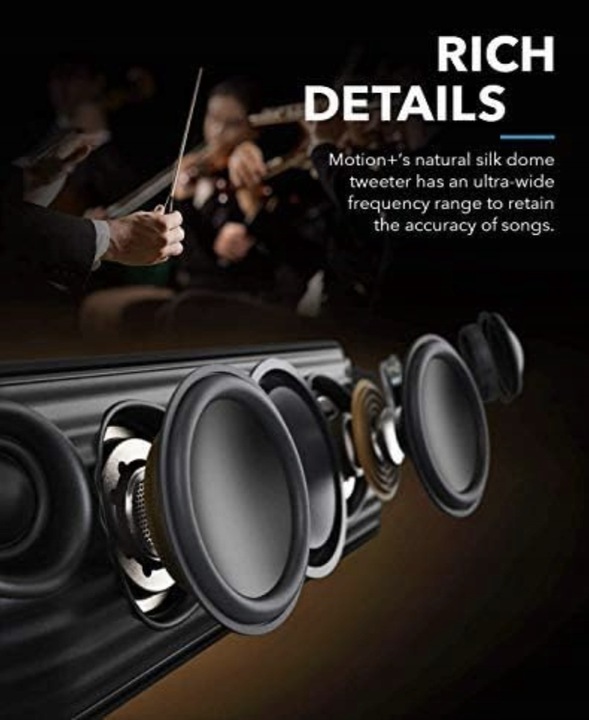 Głośnik przenośny Anker SOUNDCORE MOTION+ czarny 30 W