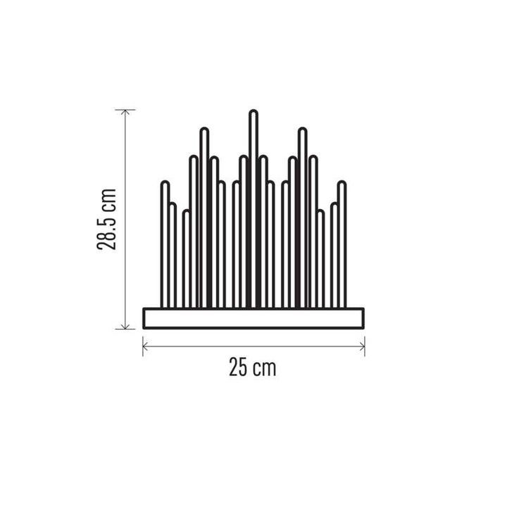 Świecznik Świąteczny LED Srebrny Dekoracja LED 19cm Ciepła Biel Timer