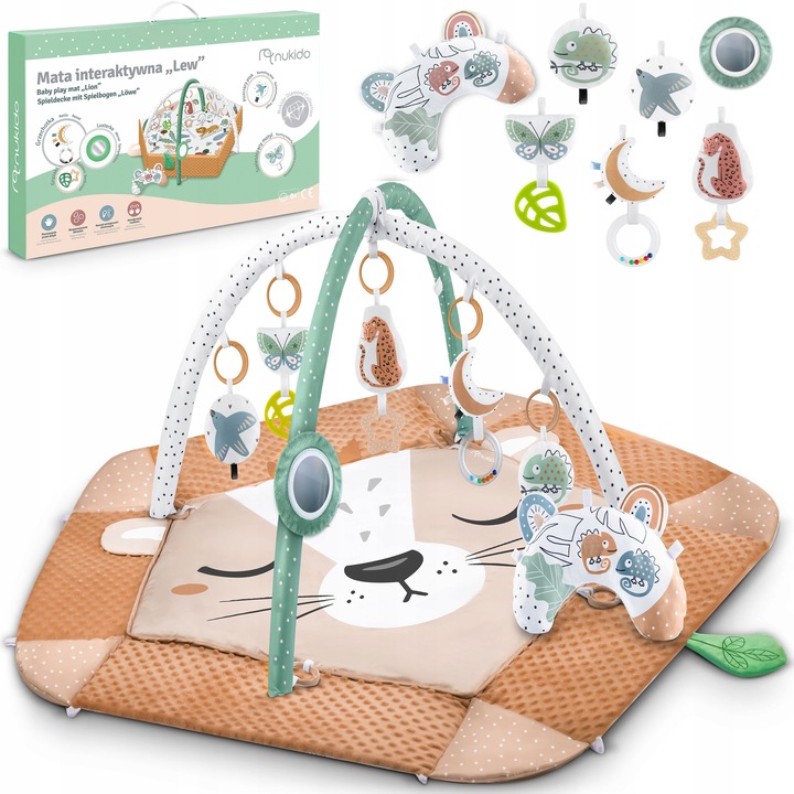 MATA EDUKACYJNA INTERAKTYWNA DWUSTRONNA SKŁADANA XXL 5w1 NUKIDO DYWAN