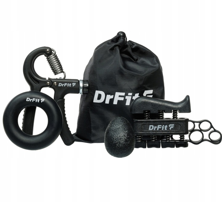 Ściskacz do Rąk Zestaw do Treningu Dłoni 5 Elementów Mocne Trwałe DrFit