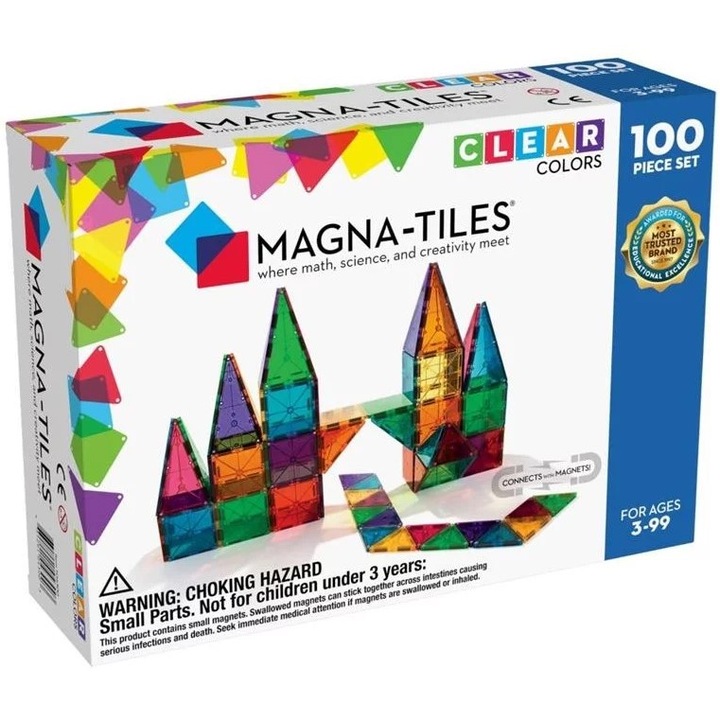 MAGNA TILES Klocki Magnetyczne Konstrukcyjne Classic 100 elementów
