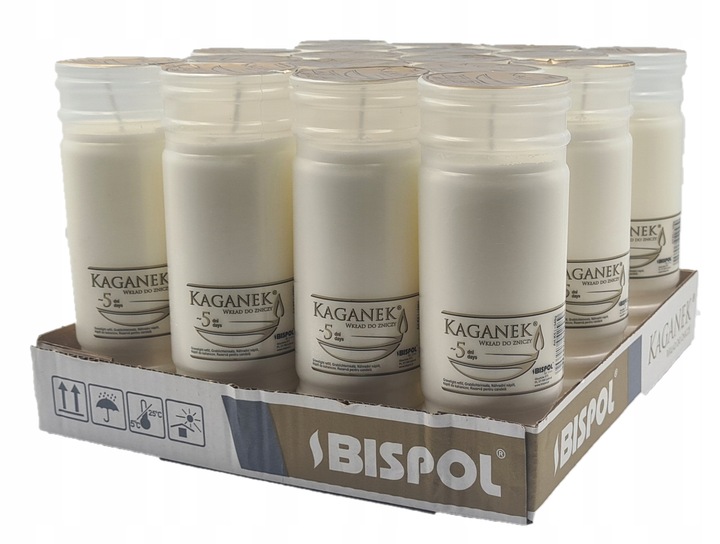 Wkłady do zniczy 18szt Bispol Kaganek K5 5 dni 5 dniowy paczka