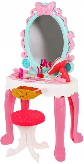 INTERAKTYWNA TOALETKA DLA DZIEWCZYNKI KSIĘŻNICZKI TABORET SUSZARKA ZDZ7938