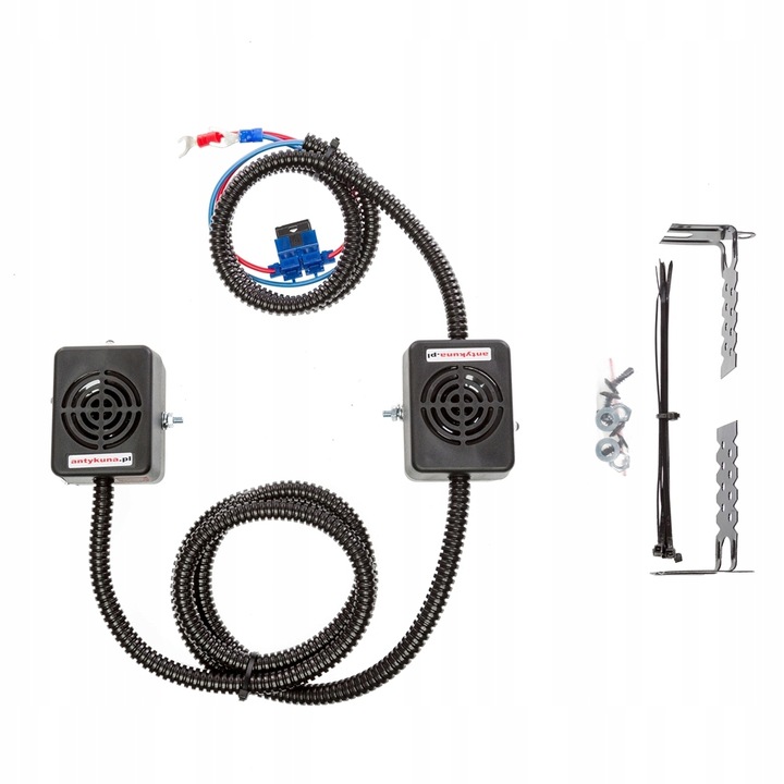 Ultradźwiękowy odstraszacz kun Antykuna CICHY I BŁYSKAJĄCY na 4 strony