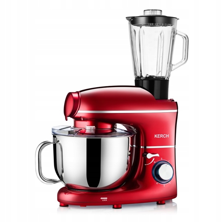 ROBOT KUCHENNY PLANETARNY MIKSER Z MISĄ KERCH ROTARY 4000W RED 6,2L