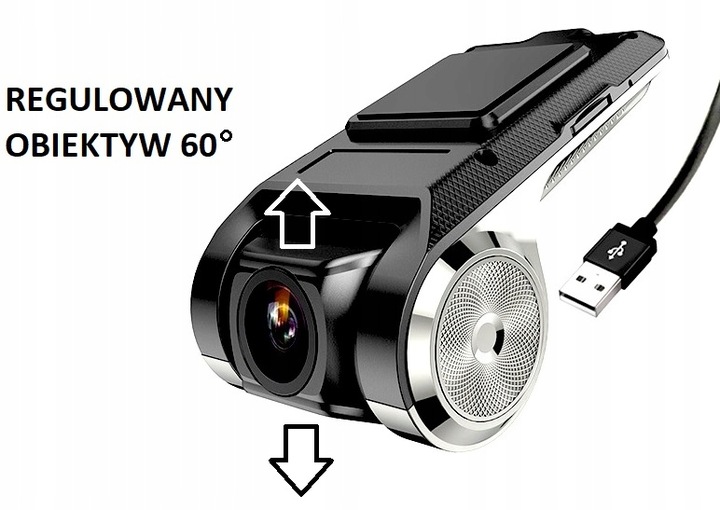 REJESTRATOR JAZDY DO RADIA USB ADAS ANDROID 1280P