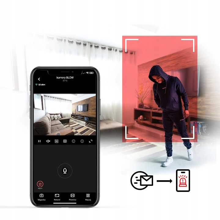 Kamera wifi żarówka BLOW obrotowa NIANIA 3mpx E27