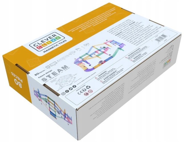 CLEVERCLIXX KLOCKI MAGNETYCZNE TOR WYŚCIGOWY LARGE RACE TRACK 80 EL.
