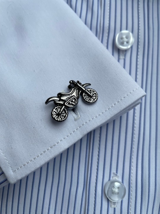 Czarne spinki do mankietów EXC Motocykl Motor Cross Enduro KTM Racing Tytan