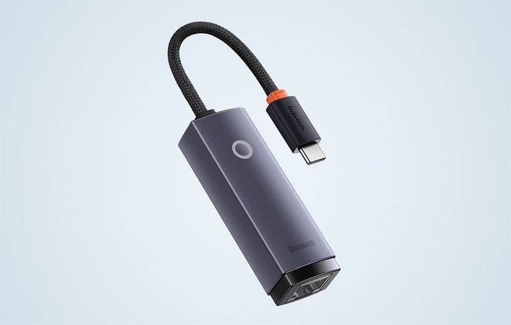 BASEUS ADAPTER PRZEJŚCIÓWKA SIECIOWA INTERNETOWA USB-C DO RJ45 1000Mbps