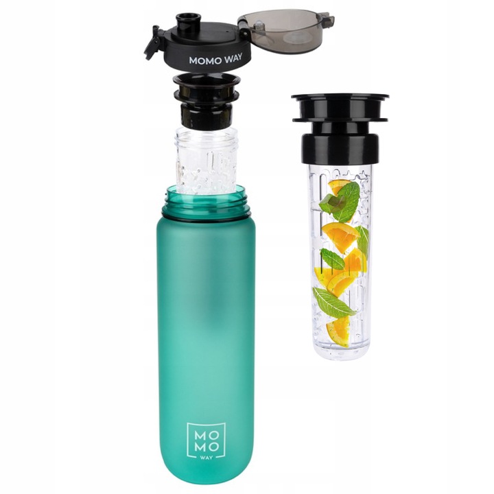 Duża BUTELKA na wodę 1l MOMO WAY BIDON z sitkiem bpa free tritan