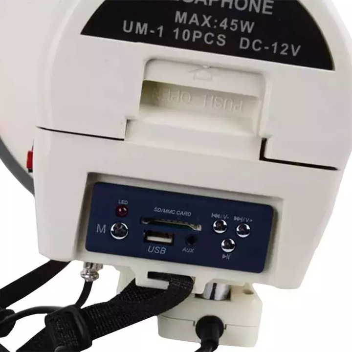 Mocny MEGAFON 45W bateria MEGA-PRO60 USB SD BST